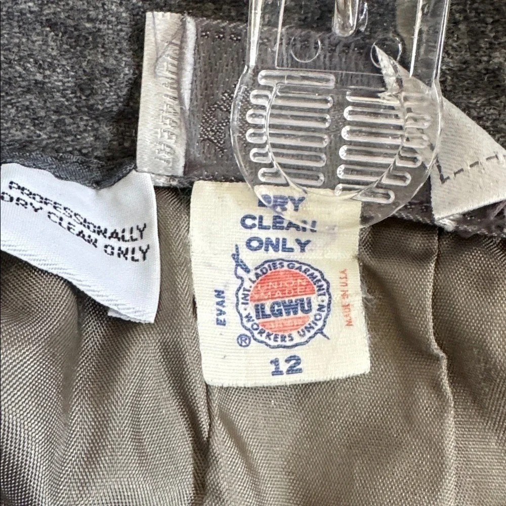 Vintage Evan Picone Charcoal A-Line Skirt